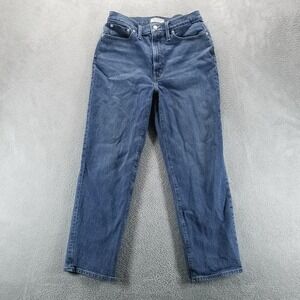 Madewell Jeans Womens 30 Blue The Perfect Vintage Straight High Rise Dark Wash